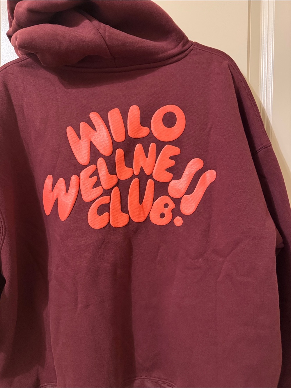 Wilo Wellness Club Burgundy Hoodie with Logo and back logo - Picture 5 of 5